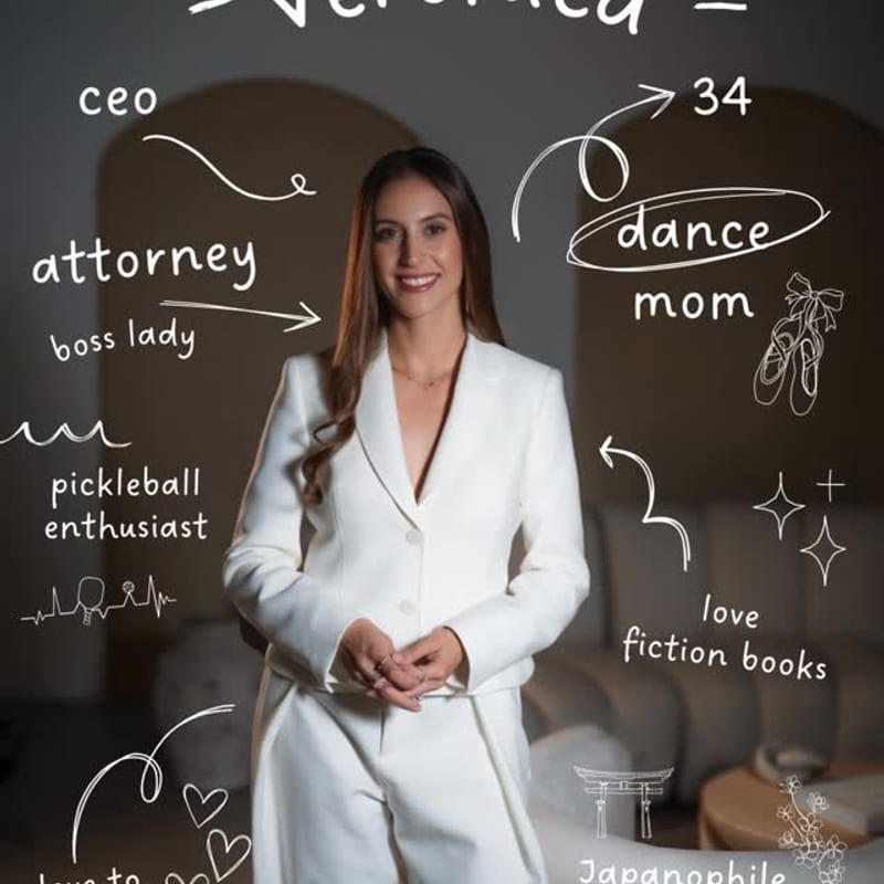 Veronica Lopez-Calleja introducing herself as an attorney, dance mom, gardener, and pickleball player.